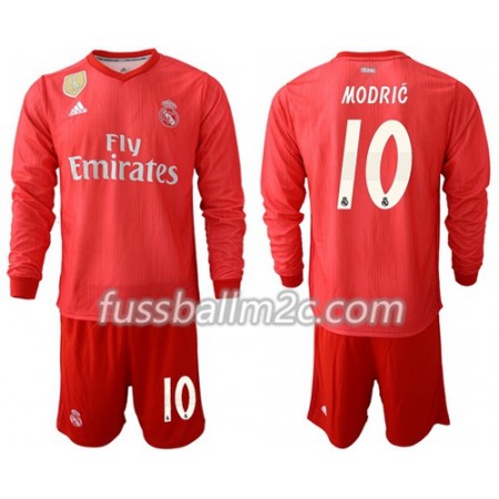 Fußballtrikots Real Madrid Modric 10 Kinder Ausweich Trikotsatz 2018-2019 Langarm Fußballtrikots Real Madrid Modric 10 Kinder Ausweich Trikotsatz 2018-2019 Langarm